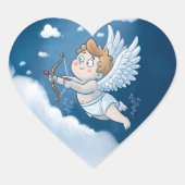 Sticker Cœur Adorable Cupid (Devant)