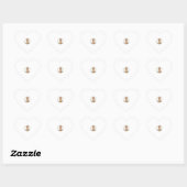 Sticker Cœur Adorable Giraffe Aux Fleurs (Feuille)