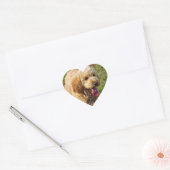 Sticker Cœur Adorable Goldendoodle Chien (Enveloppe)
