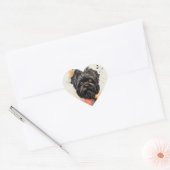 Sticker Cœur Affenpinscher Monkey Dog Affens Terrier (Enveloppe)