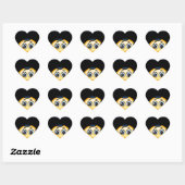 Sticker Cœur afro émoji (Feuille)