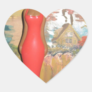 Sticker Cœur Afro Glam : Une beauté intemporelle