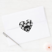 Sticker Cœur Afro Love Noir & Blanc (Enveloppe)