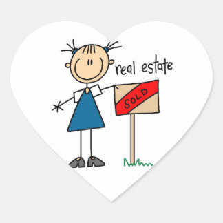 Sticker Cœur Agent immobilier