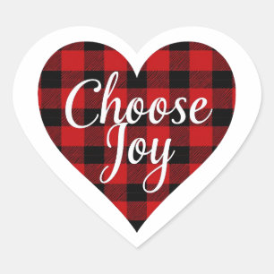 Sticker Cœur Agritourisme rustique "Choisissez la joie"