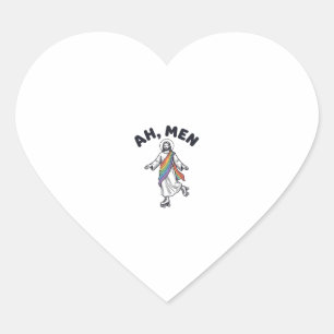 Sticker Cœur Ah Men Roller Skating Foi Vector Design_1