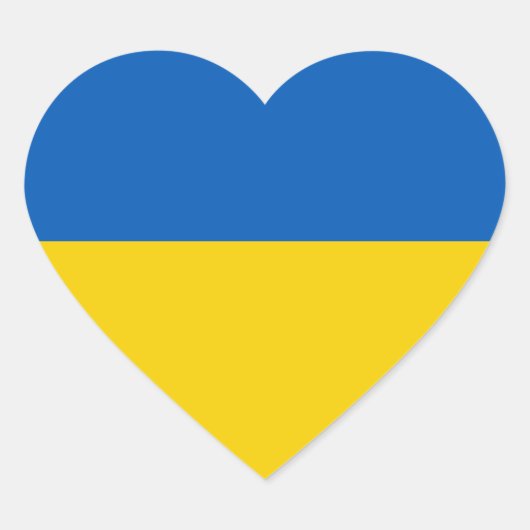 Sticker Cœur Aider l'Ukraine à drapeau (Devant)