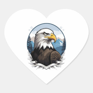 Sticker Cœur Aigle de Bald