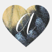 Sticker Cœur Aile de papillon à queue de tigre (Devant)