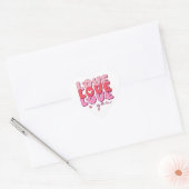 Sticker Cœur Aimer Aimer Vous Aimer Coeur romantique (Enveloppe)