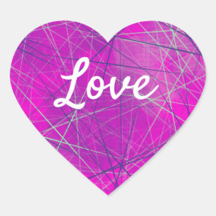 Sticker Cœur Aimer le texte Forme cardiaque Networking en rose