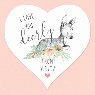 Sticker Cœur Aimez-vous Chers enfants Saint Valentin Fête Faveu