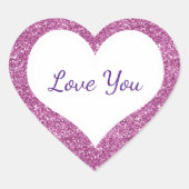 Sticker Cœur Aimez-vous Coeurs de conversation texte personnali (Devant)