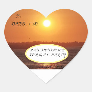 Sticker Cœur #ALAVANT Productions Sunset Ocean Invitations