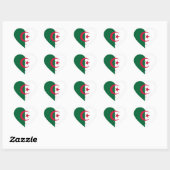 Sticker Cœur Algérie Drapeau splendide patriotique (Feuille)