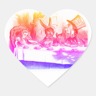 Sticker Cœur Alice à Wonderland