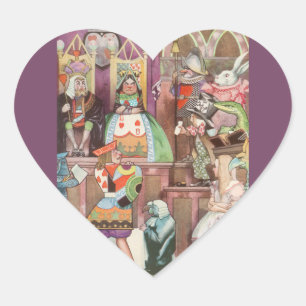 Sticker Cœur Alice au Pays des Merveilles vintage, Reine de Cœu
