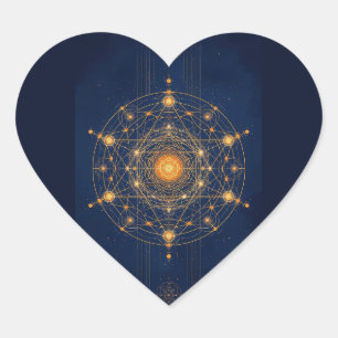 Sticker Cœur Alignement stellaire : La géométrie de la lumière