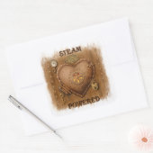 Sticker Coeur alimenté à la vapeur Steampunk (Enveloppe)