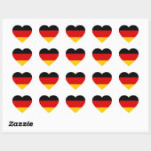 Sticker Cœur allemagne (Feuille)
