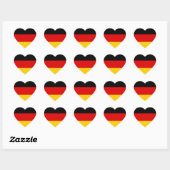 Sticker Cœur Allemagne - drapeau national allemand (Feuille)