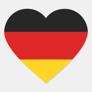 Sticker Cœur Allemagne - drapeau national allemand
