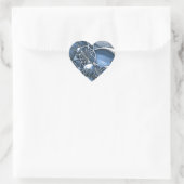 Sticker Cœur Allure bleu cristal (Sac)