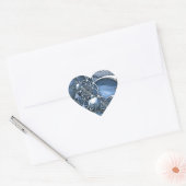 Sticker Cœur Allure bleu cristal (Enveloppe)