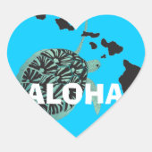 Sticker Cœur Aloha Hawaii (Devant)