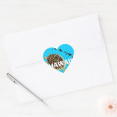 Sticker Cœur Aloha Hawaii (Enveloppe)
