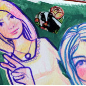 Sticker Cœur Amateurs De Skunk Cute Ranunculus Fleurs Roses