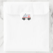 Sticker Cœur Ambulance de dessin en rouge et blanc (Sac)