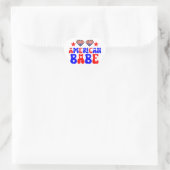 Sticker Cœur American Babe 4juillet (Sac)