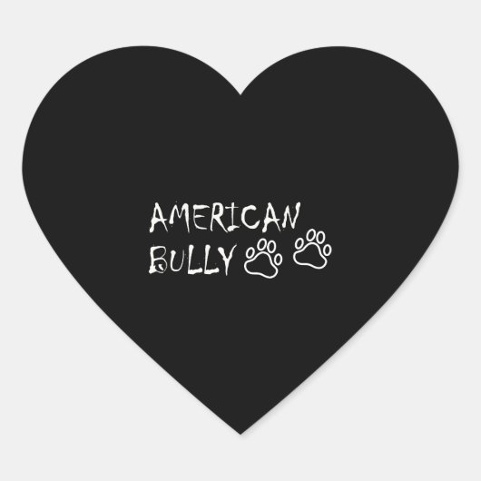 Sticker Cœur American Bully (Devant)