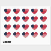 Sticker Cœur American Flag In Heart  (Feuille)