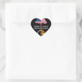 Sticker Cœur American Grosse avec Racines Comanche (Sac)