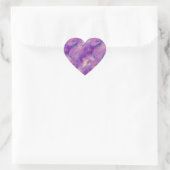Sticker Cœur Améthyste Purple Crystal Gel Texture (Sac)