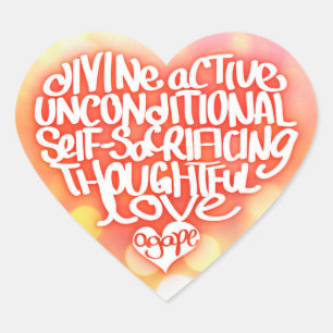 Sticker Cœur Amour bouche bée