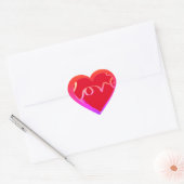 Sticker Cœur "Amour"Coeur rouge (Enveloppe)