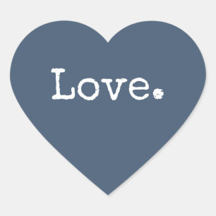 Sticker Cœur Amour de Noël Bleu Foncé