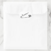 STICKER CŒUR AMOUR DE PILE DE SÉCURITÉ (Sac)