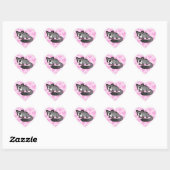 Sticker Cœur Amour de Sugar Glider (Feuille)