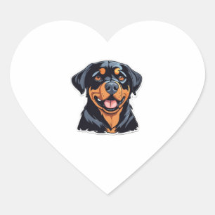 Sticker Cœur Amour et Rottweiler Hugs Pawsitly Hilarious Pet