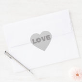 Sticker Cœur Amour Parties scintillant argent (Enveloppe)