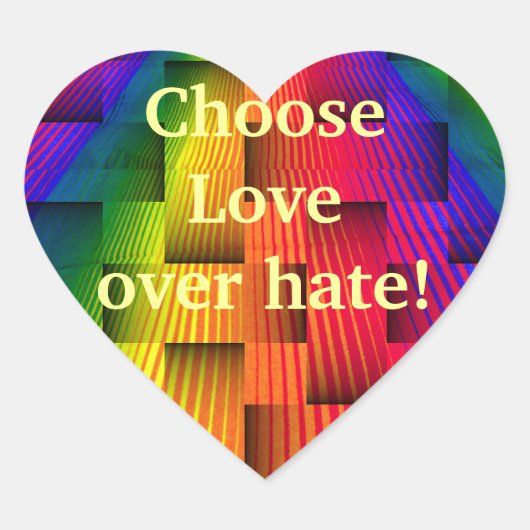 Sticker Cœur Amour, pas haine_ (Devant)