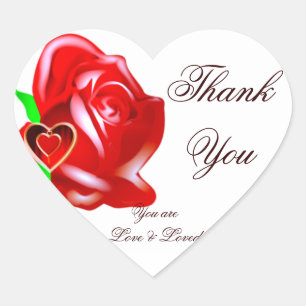 Sticker Cœur Amour-Rose & Coeur_
