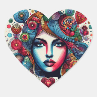 Sticker Cœur Amour Vibrance