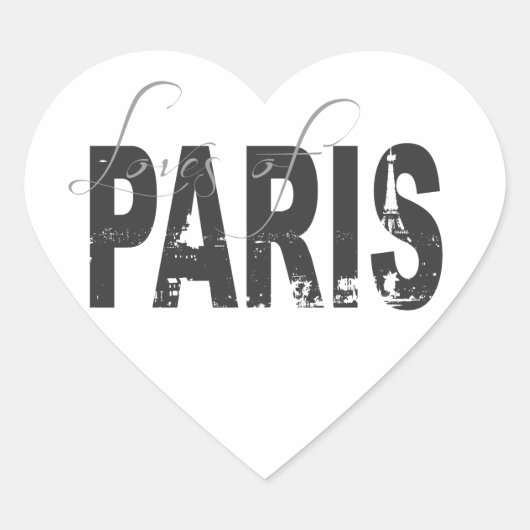 Sticker Cœur Amours de Paris (Devant)