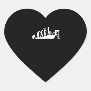 Sticker Cœur Amusant MTB Mountain VTT Evolution Downhill