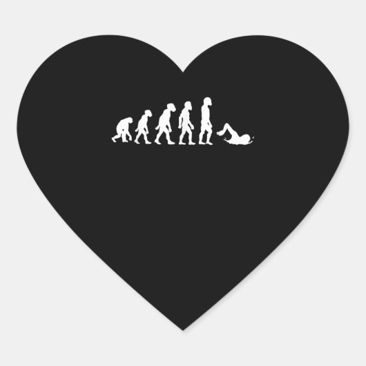 Sticker Cœur Amusant Nage Humain Évolution Nager (Devant)